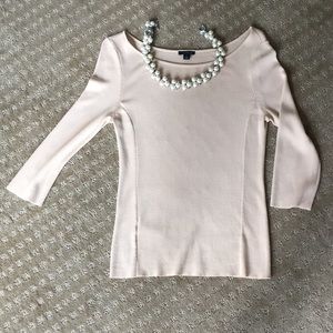 Ann Taylor Fitted 3/4 Sleeve Top